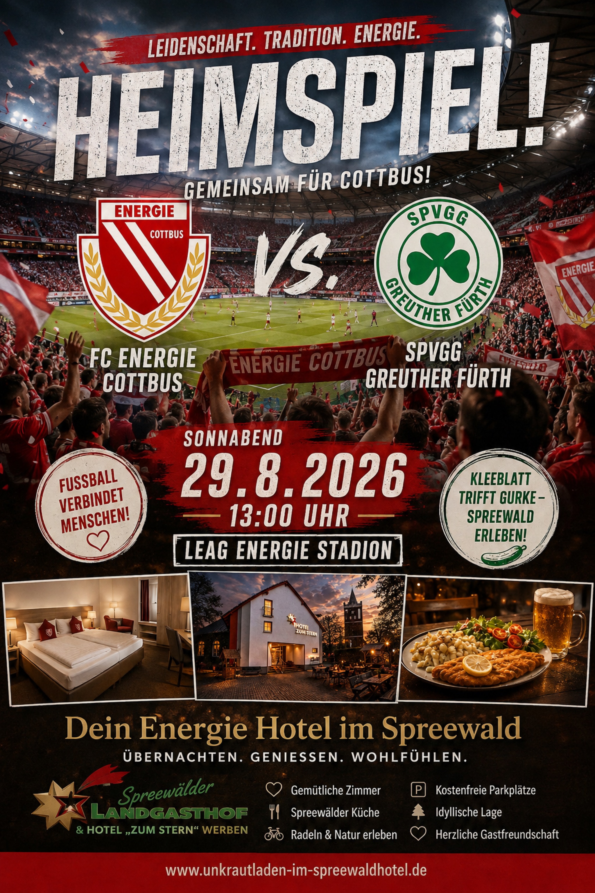 Greuther Fürth zu Gast in Cottbus