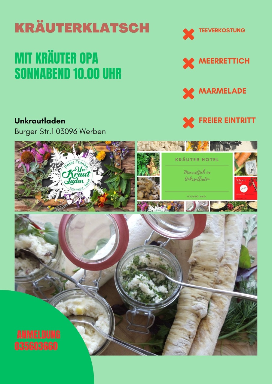 Kräuterklatsch mit dem Kräuter Opa - immer Sonnabend
