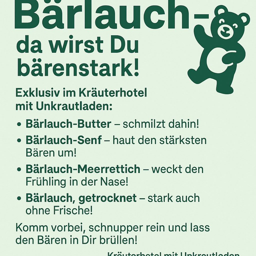 BÄRLAUCH – da wirst Du bärenstark!