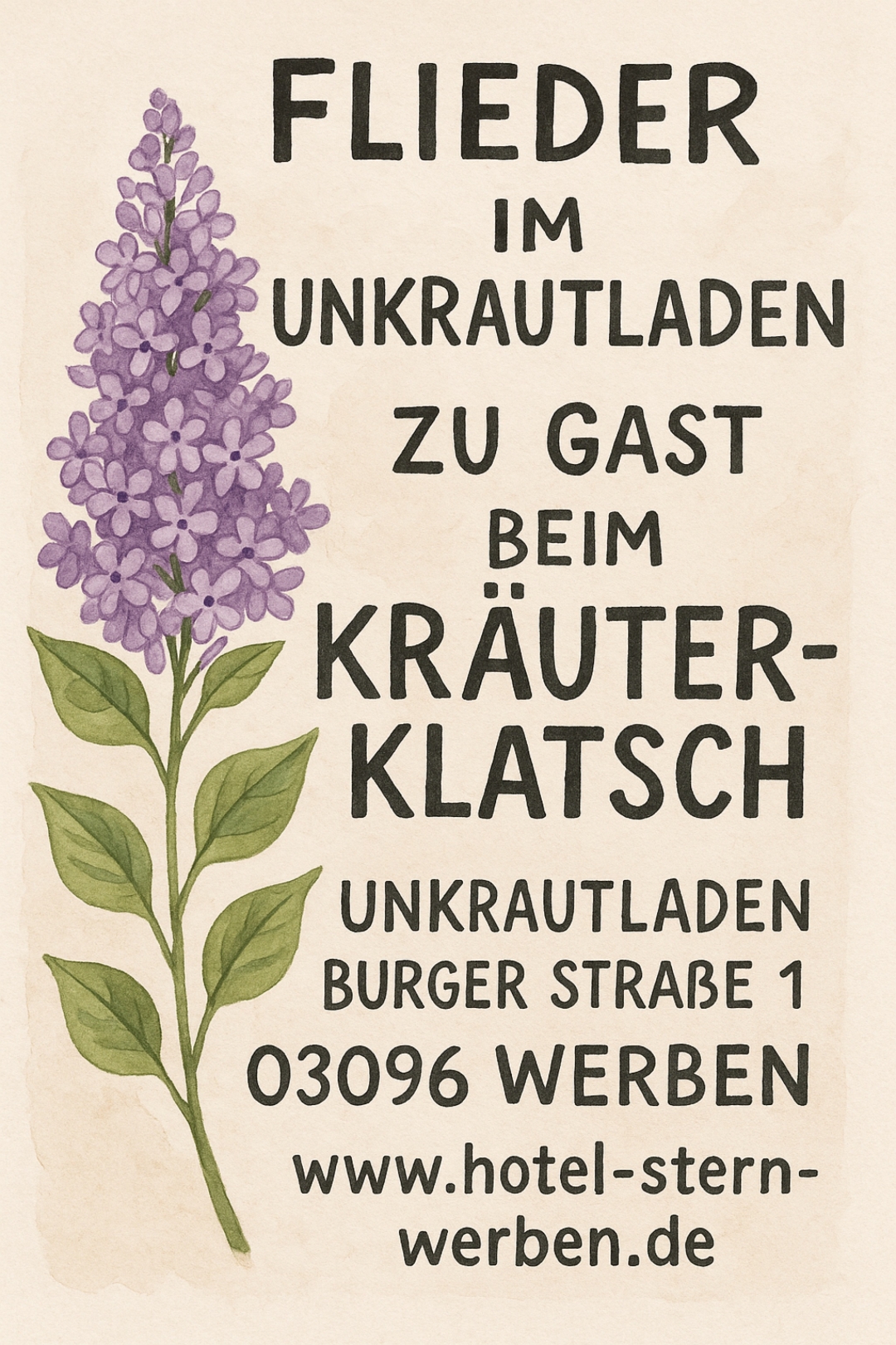 Entdecke Flieder im Unkrautladen 