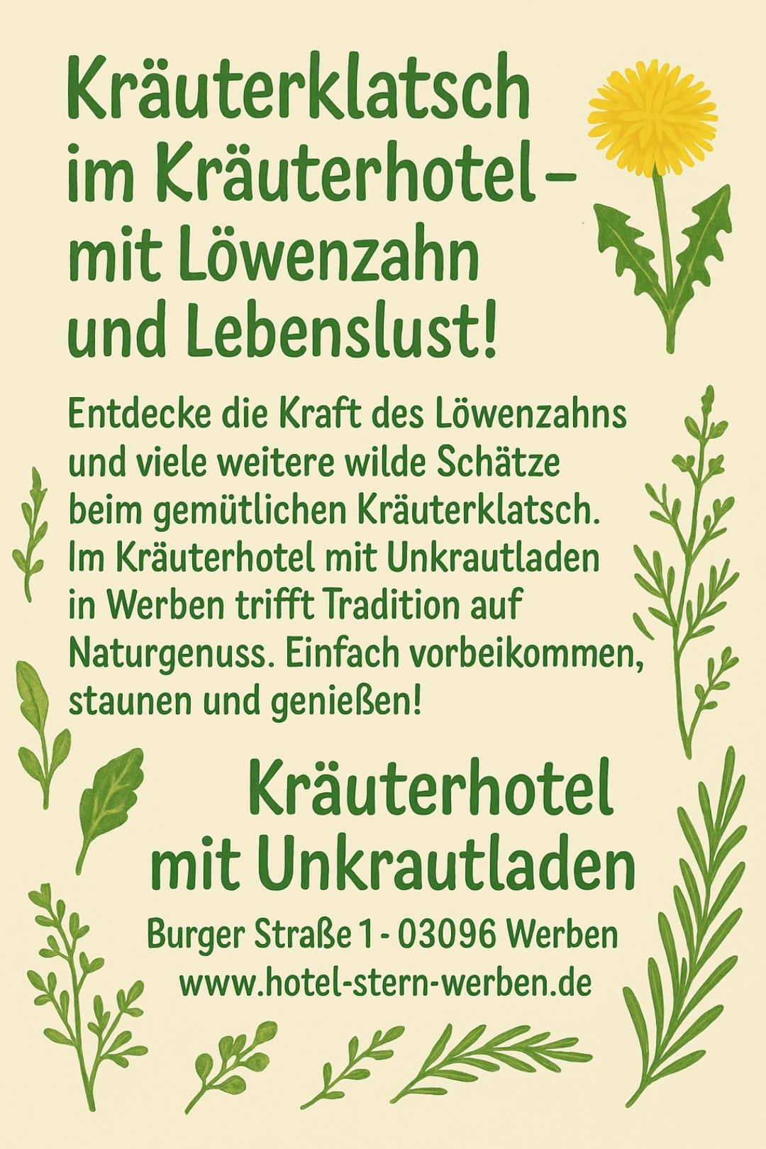 Löwenzahn Ihre Entdeckung beim Kräuterklatsch 